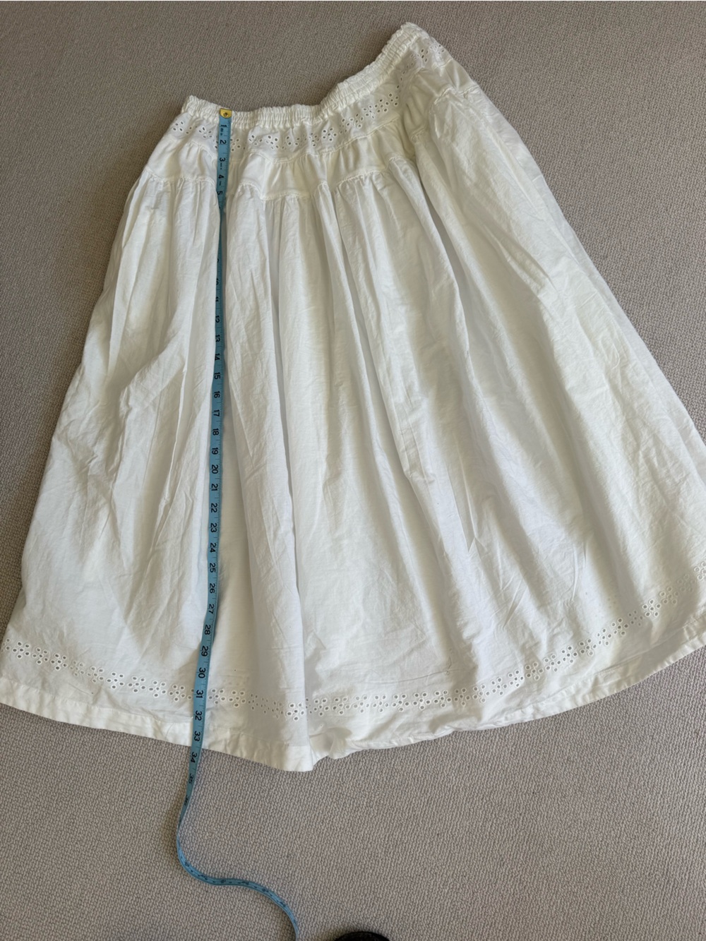 New Free People Eyelet Gesibelle Maxi Skirt In Clean Ivory M - Picture 6 of 8